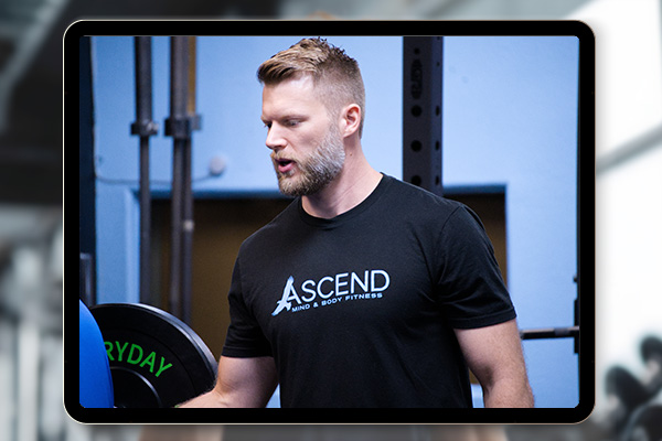 Jesse coaching being viewed on a tablet